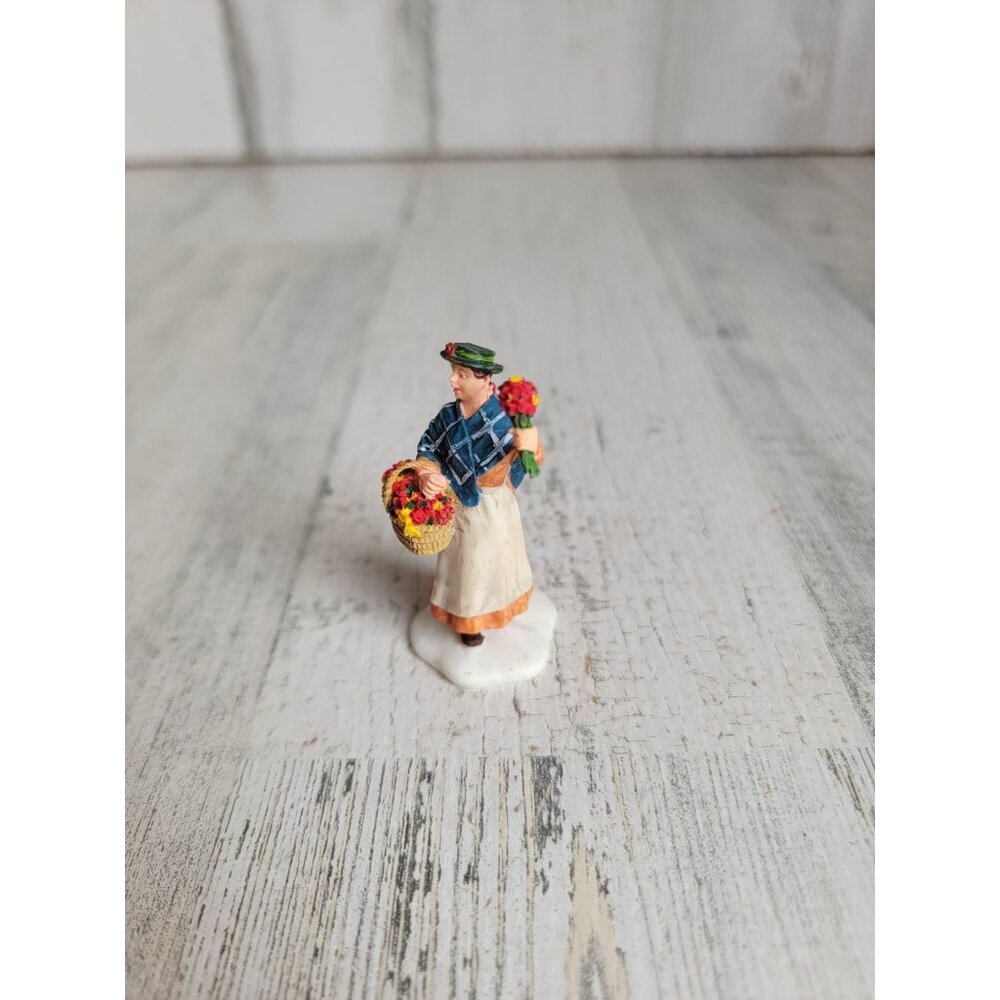 Lemax vendor lady Flower Village accessory Xmas